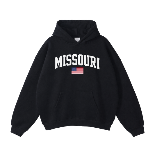 Collection 2 Missouri Oversize Fleeced Hoodie - Black front