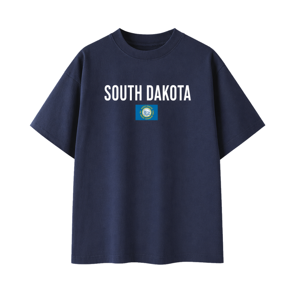 Collection 7 South Dakota Essential Cotton T-Shirt - Navy Blue front