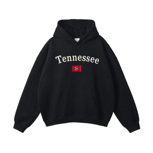 Collection 6 Tennessee Oversize Fleeced Hoodie - Black front