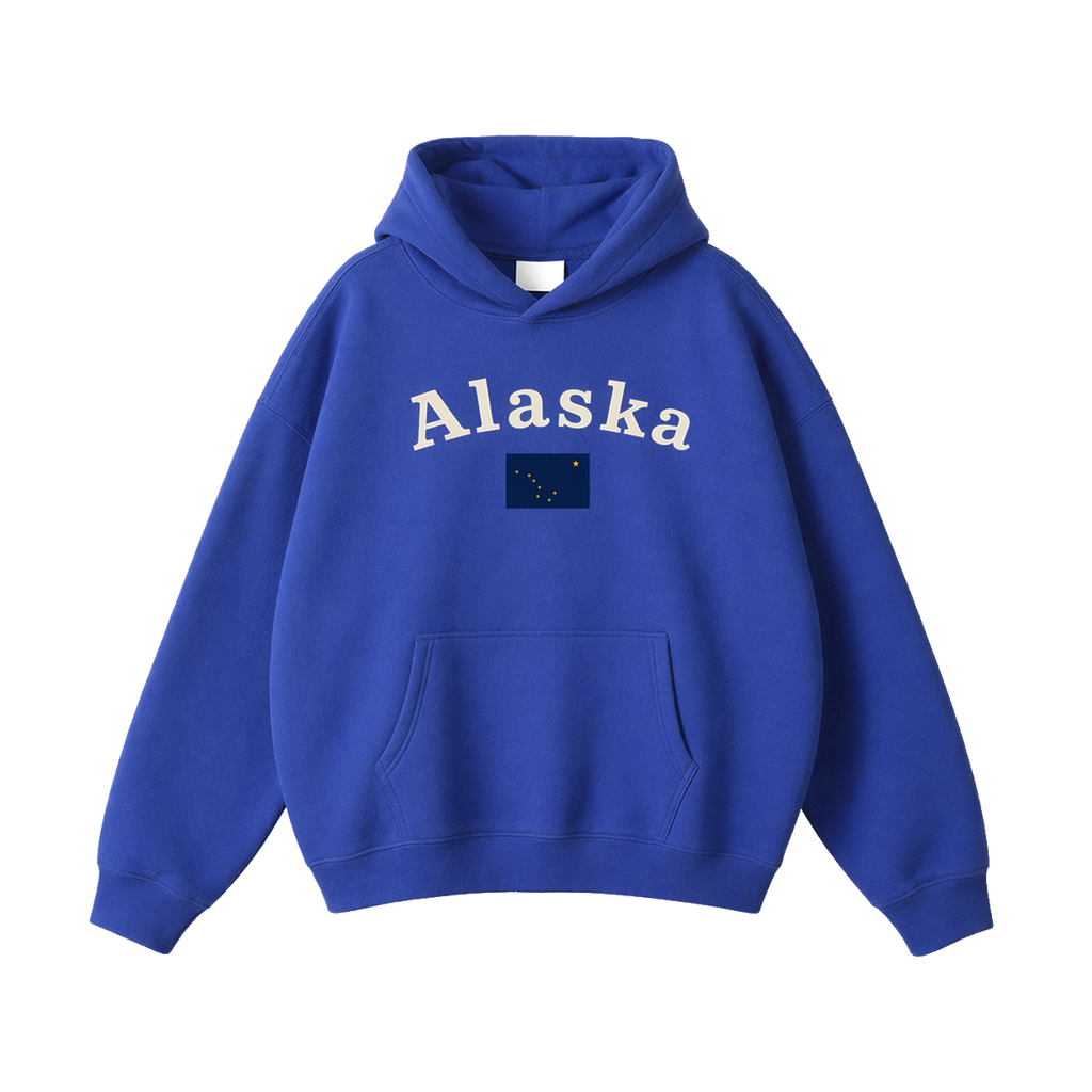 Collection 6 Alaska Oversize Fleeced Hoodie - Klein Blue front