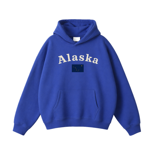 Collection 6 Alaska Oversize Fleeced Hoodie - Klein Blue front
