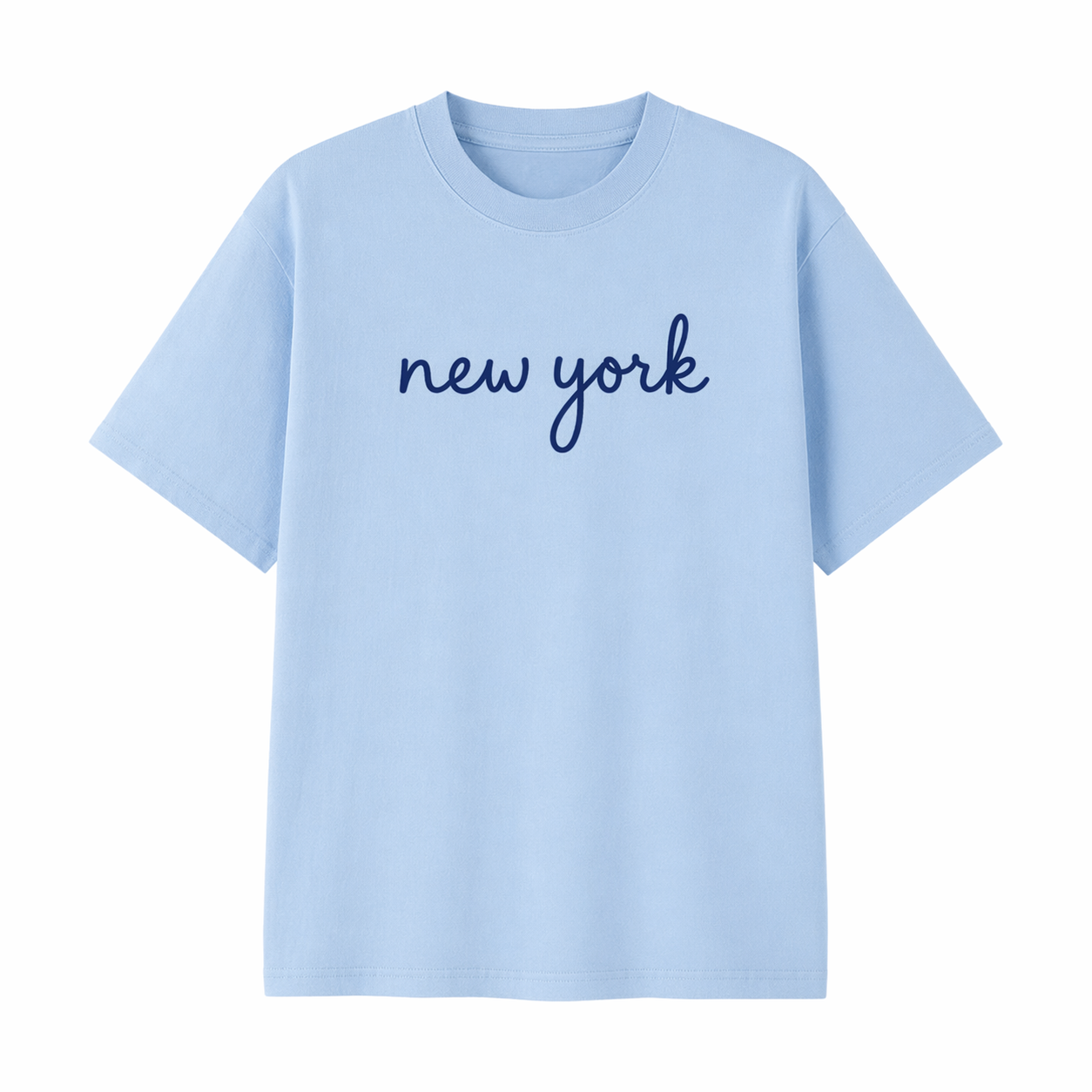 Collection 3 New York Essential Cotton T-Shirt - Light Blue front