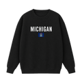 Collection 7 Michigan Essential Heavyweight Crewneck Sweatshirt - Black front
