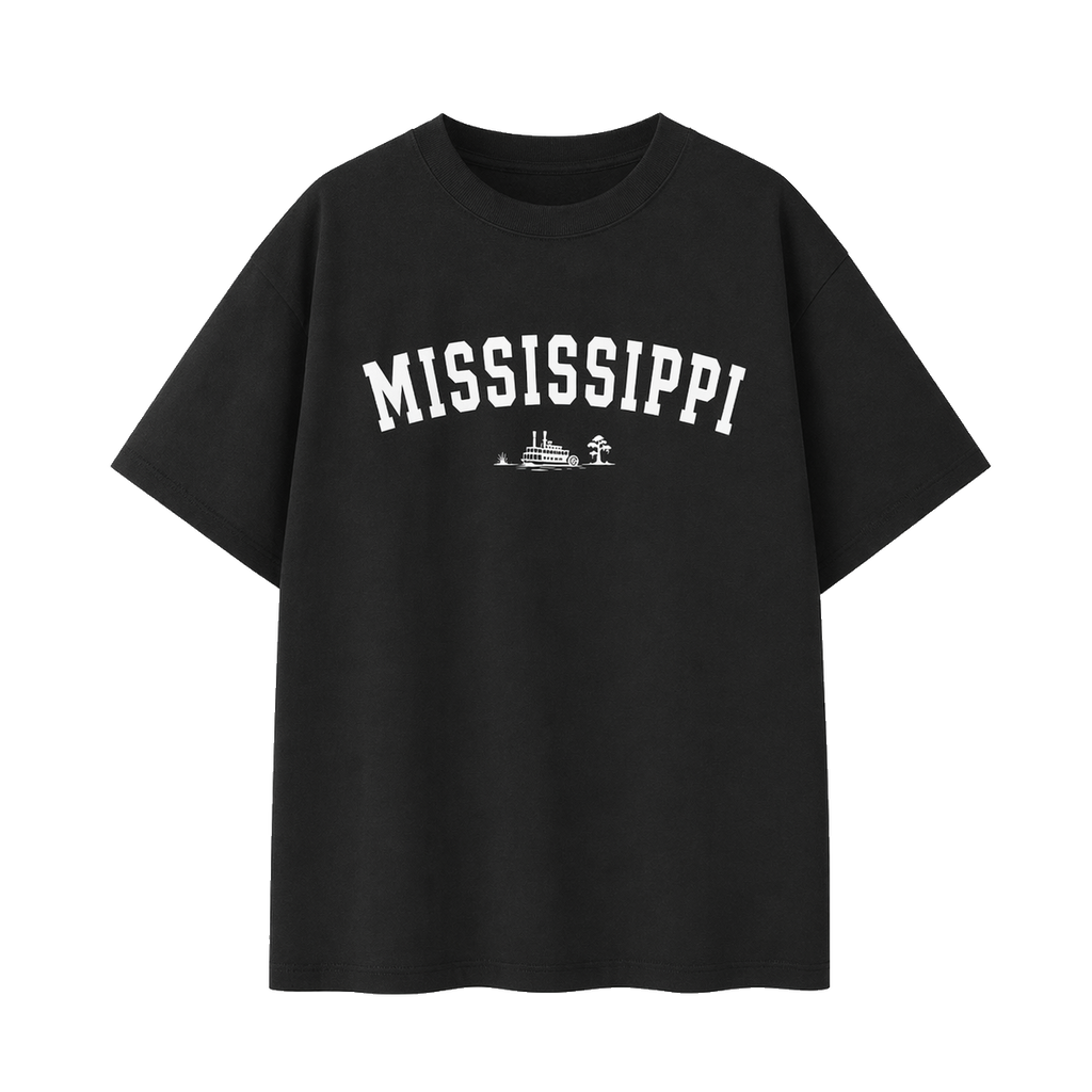 Collection 9 Mississippi Essential Cotton T-Shirt - Black front