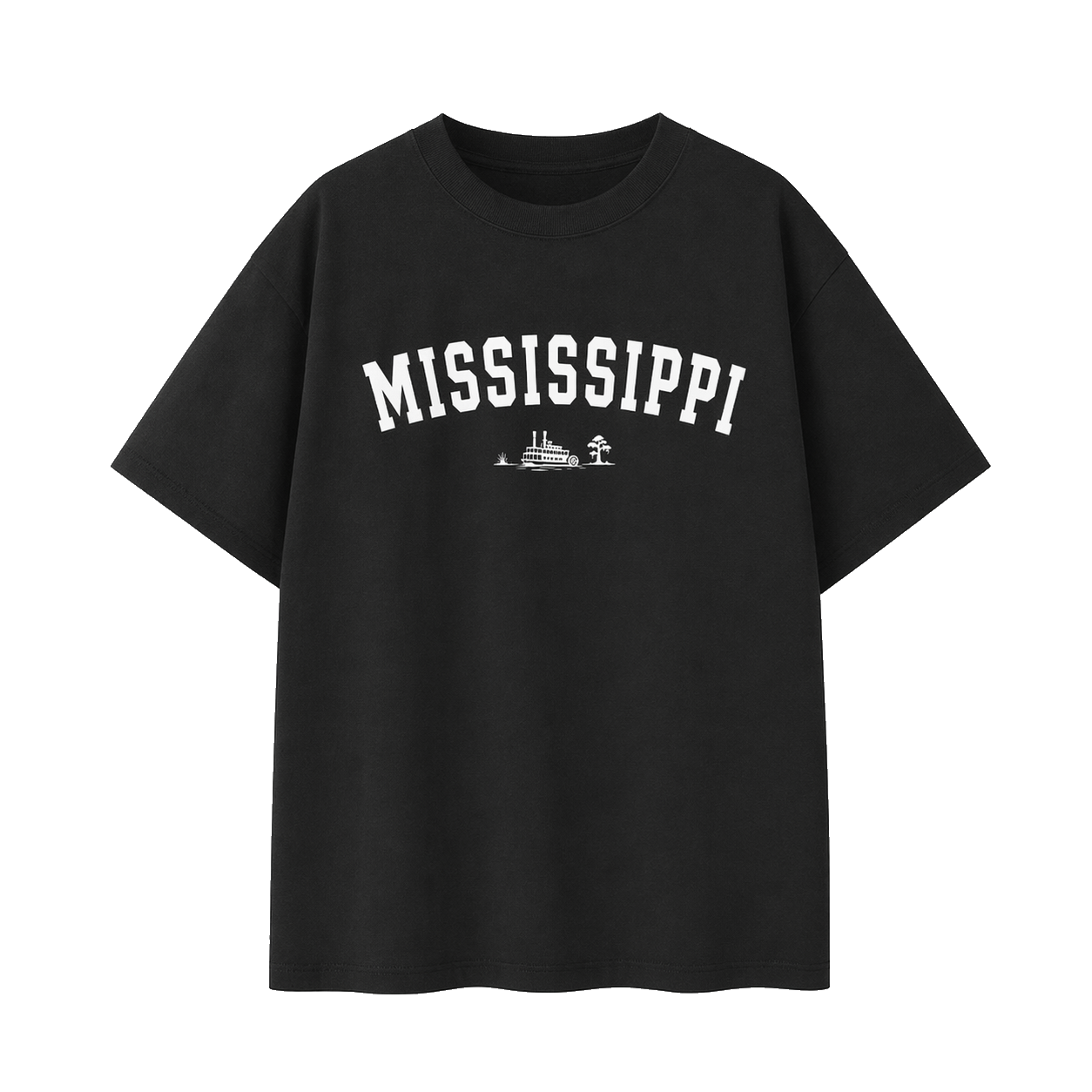 Collection 9 Mississippi Essential Cotton T-Shirt - Black front