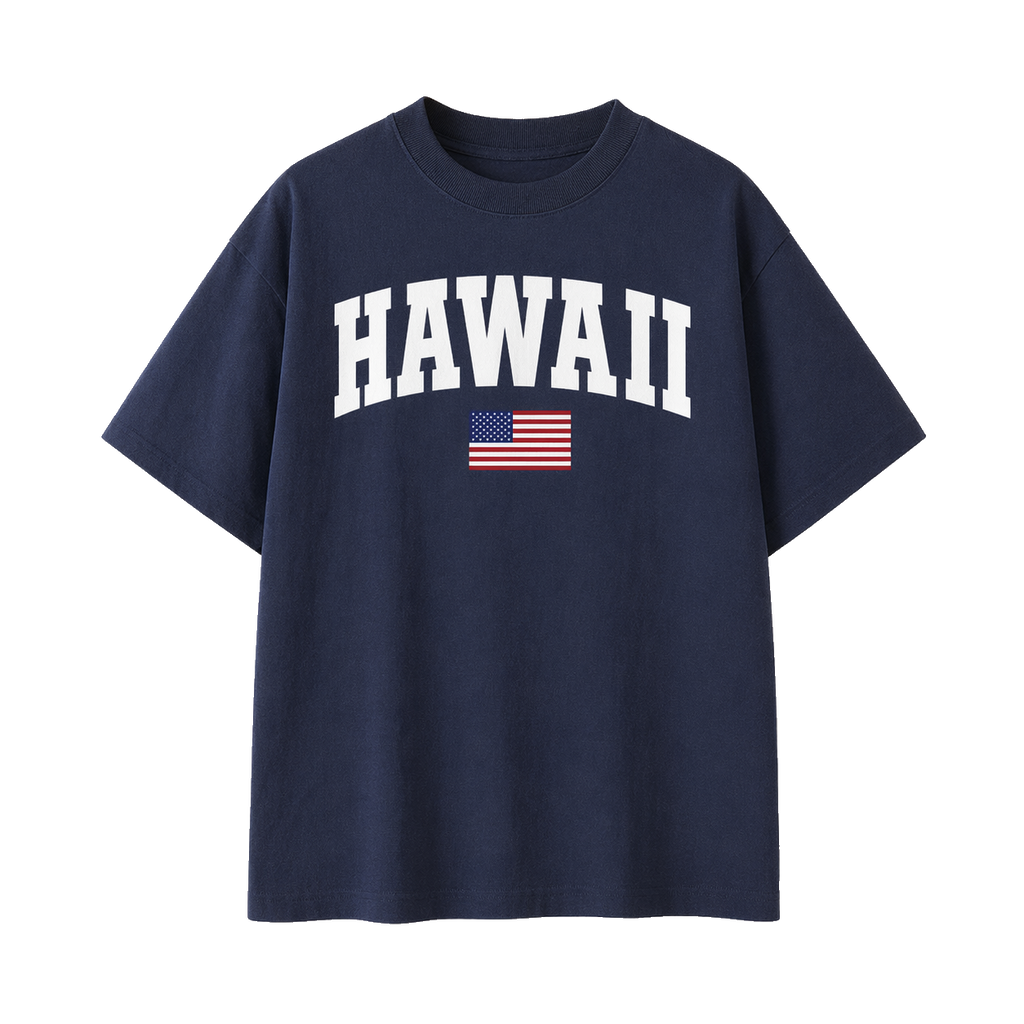Collection 2 Hawaii Essential Cotton T-Shirt - Navy Blue front