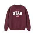 Collection 2 Utah Essential Heavyweight Crewneck Sweatshirt - Dull Red front