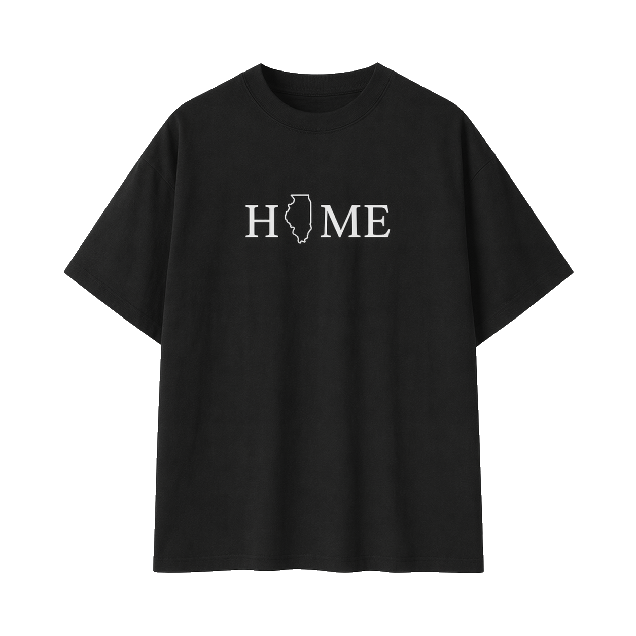 Collection 5 Illinois Essential Cotton T-Shirt - Black front