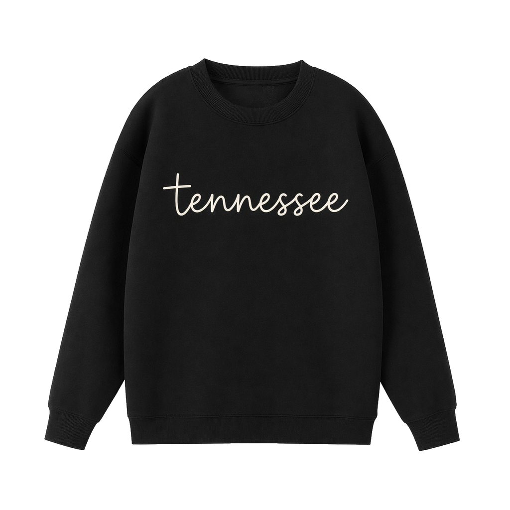 Collection 3 Tennessee Essential Heavyweight Crewneck Sweatshirt - Black front