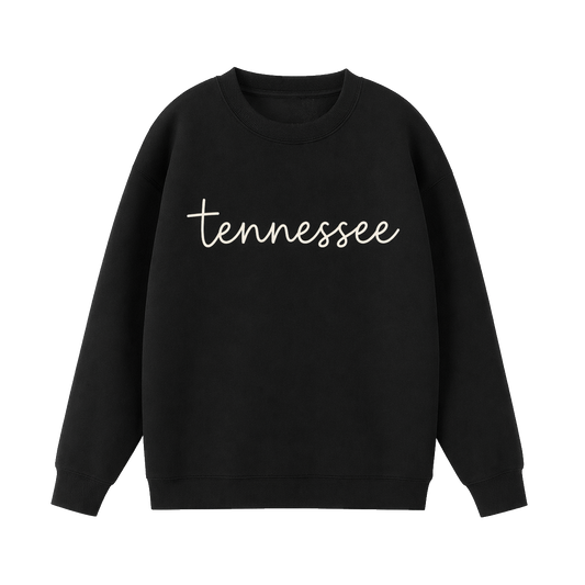 Collection 3 Tennessee Essential Heavyweight Crewneck Sweatshirt - Black front