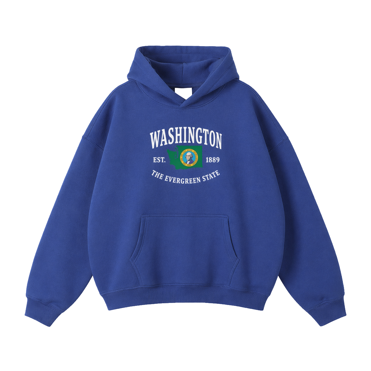 Collection 8 Washington Oversize Fleeced Hoodie - Klein Blue front