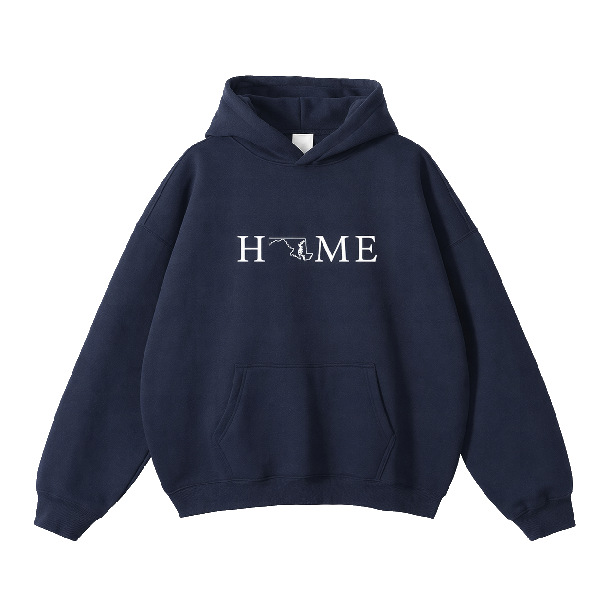 Collection 5 Maryland Oversize Fleeced Hoodie - Navy Blue front