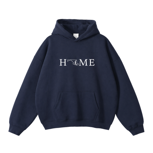 Collection 5 Maryland Oversize Fleeced Hoodie - Navy Blue front