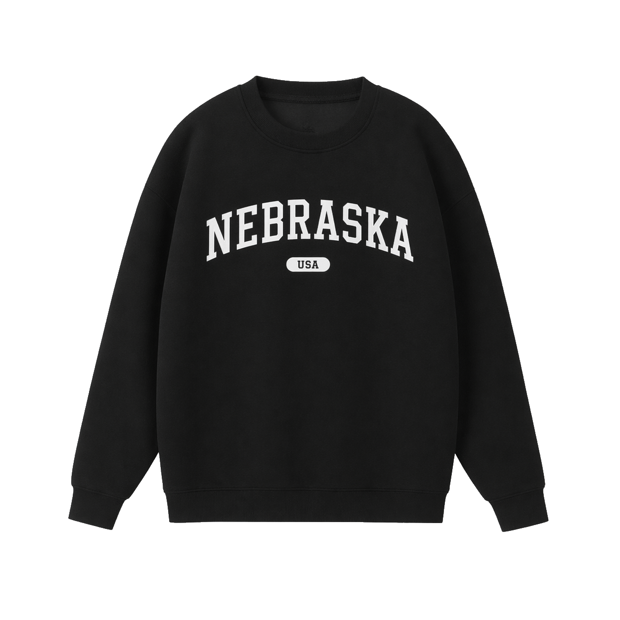Collection 4 Nebraska Essential Heavyweight Crewneck Sweatshirt - Black front