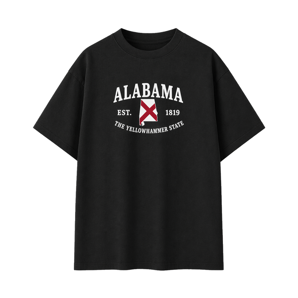 Collection 8 Alabama Essential Cotton T-Shirt - Black front