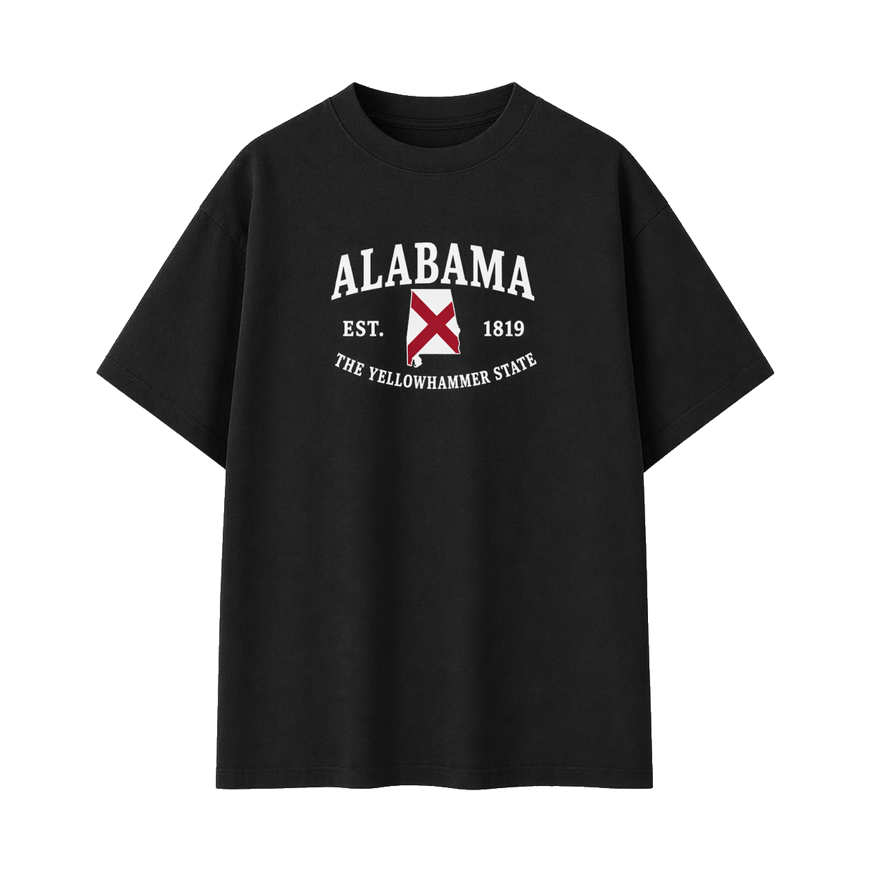 Collection 8 Alabama Essential Cotton T-Shirt - Black front