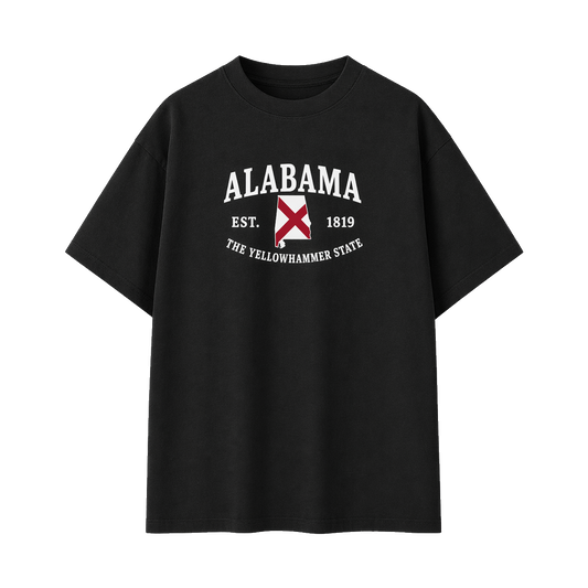 Collection 8 Alabama Essential Cotton T-Shirt - Black front