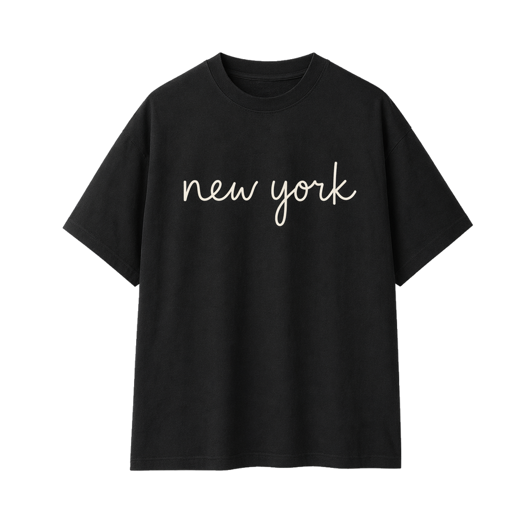 Collection 3 New York Essential Cotton T-Shirt - Black front