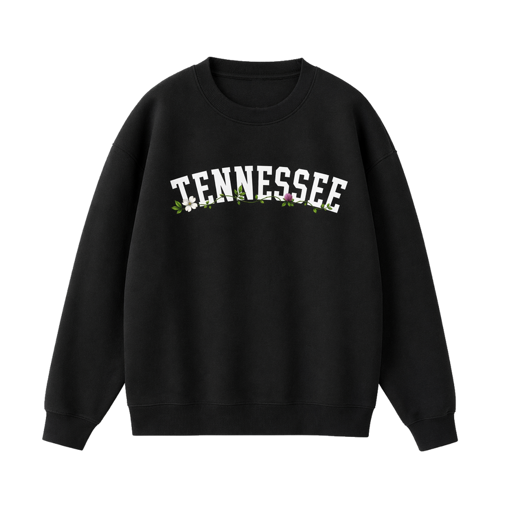 Collection 10 Tennessee Essential Heavyweight Crewneck Sweatshirt - Black front