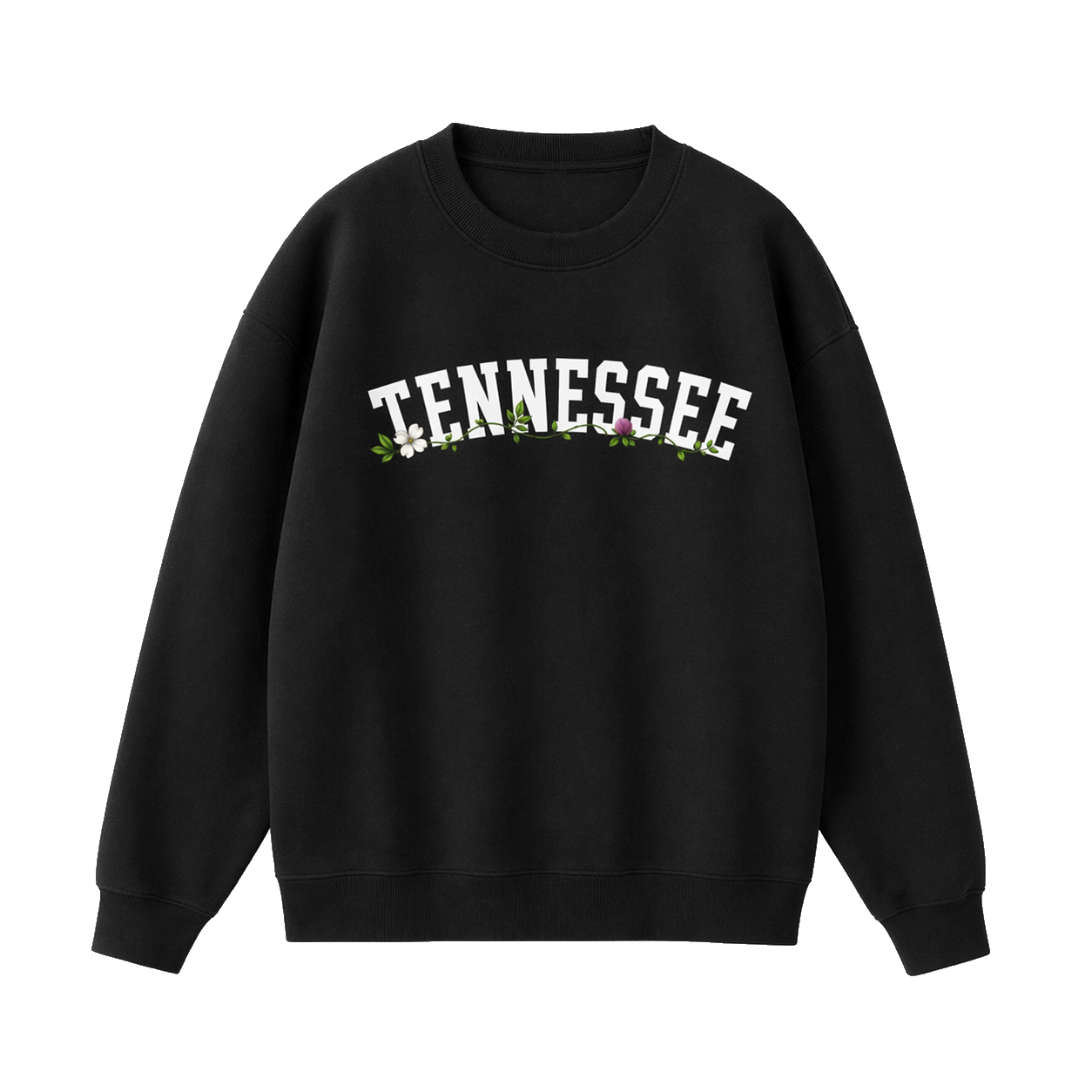 Collection 10 Tennessee Essential Heavyweight Crewneck Sweatshirt - Black front