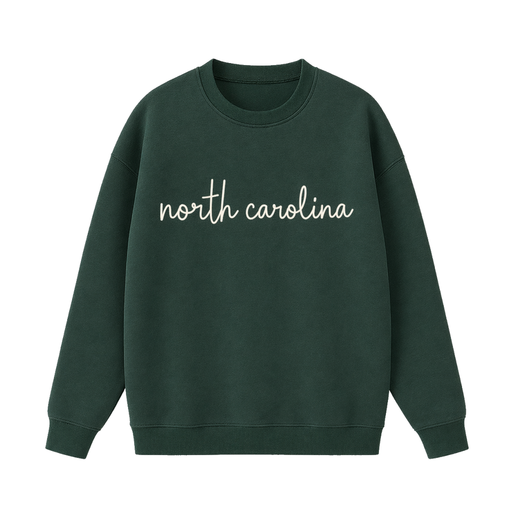 Collection 3 North Carolina Essential Heavyweight Crewneck Sweatshirt - Dark Green front