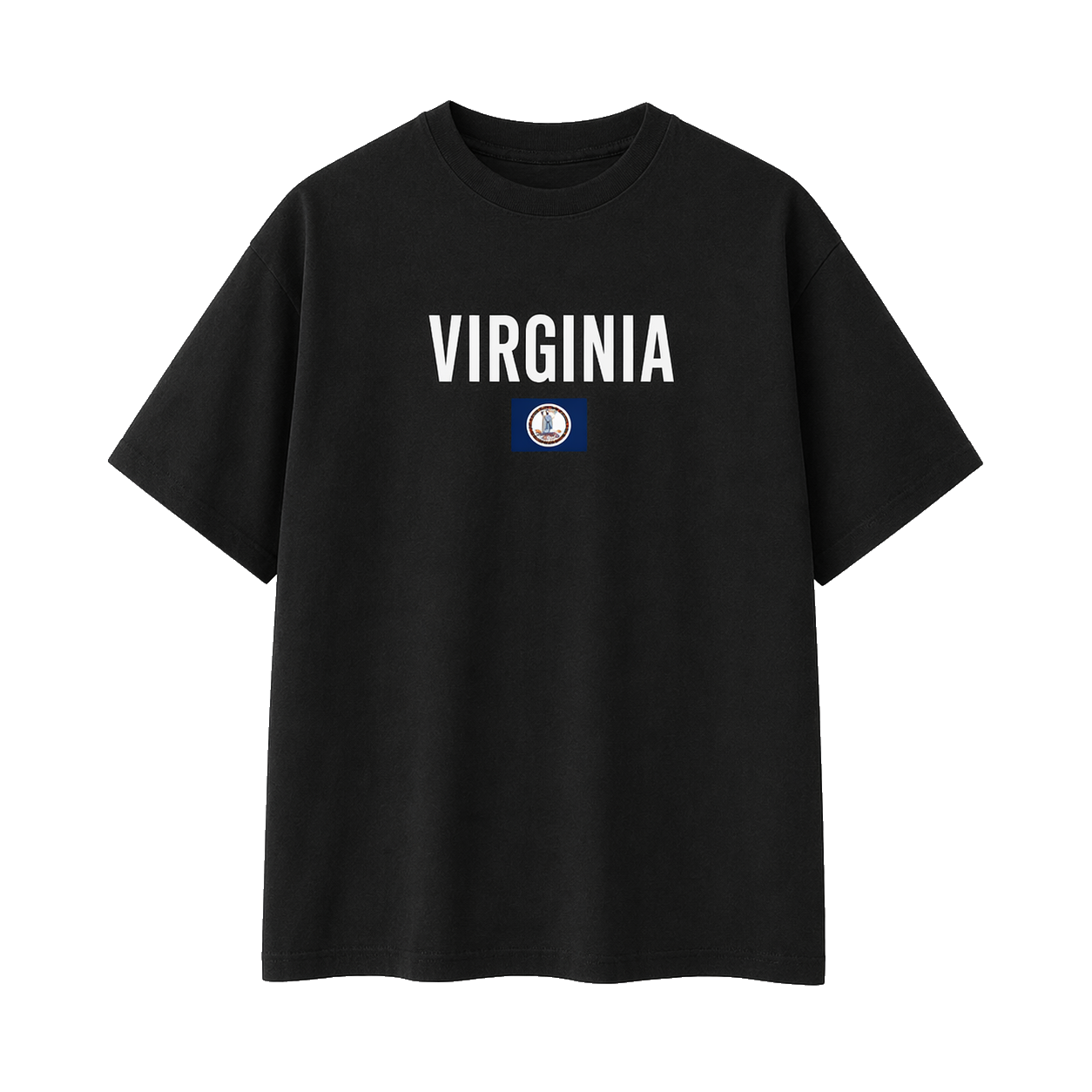 Collection 7 Virginia Essential Cotton T-Shirt - Black front