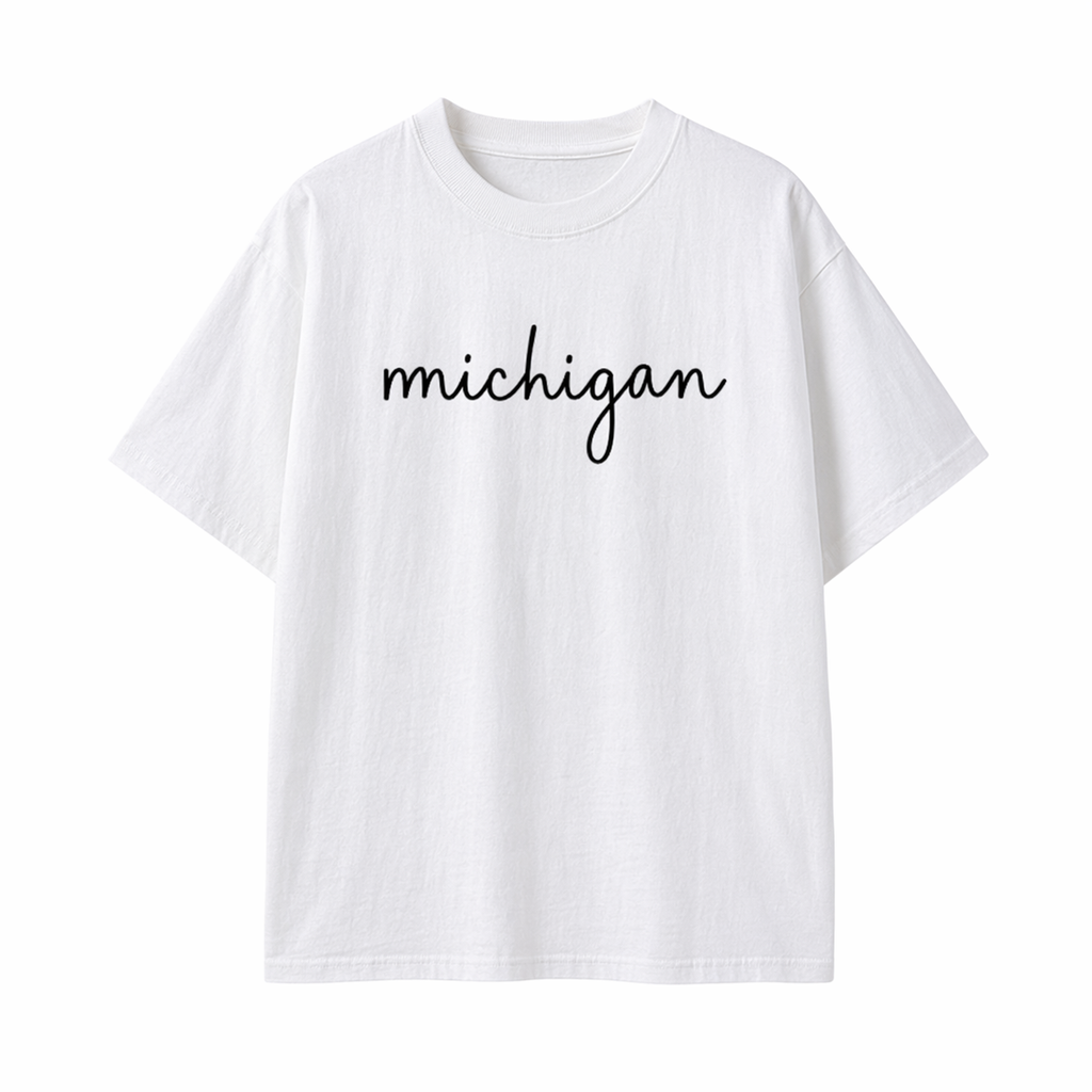 Collection 3 Michigan Essential Cotton T-Shirt - White front