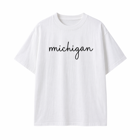 Collection 3 Michigan Essential Cotton T-Shirt - White front