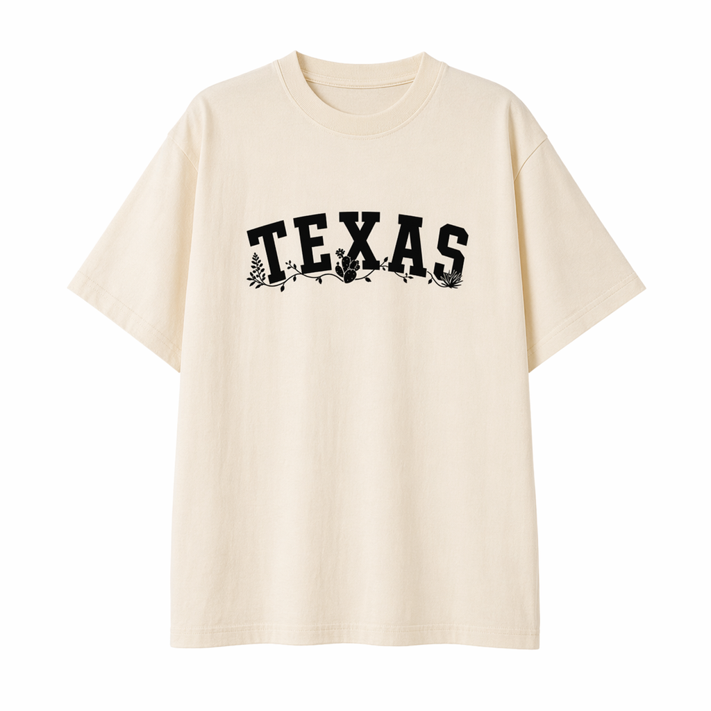 Collection 10 Texas Essential Cotton T-Shirt - Apricot front