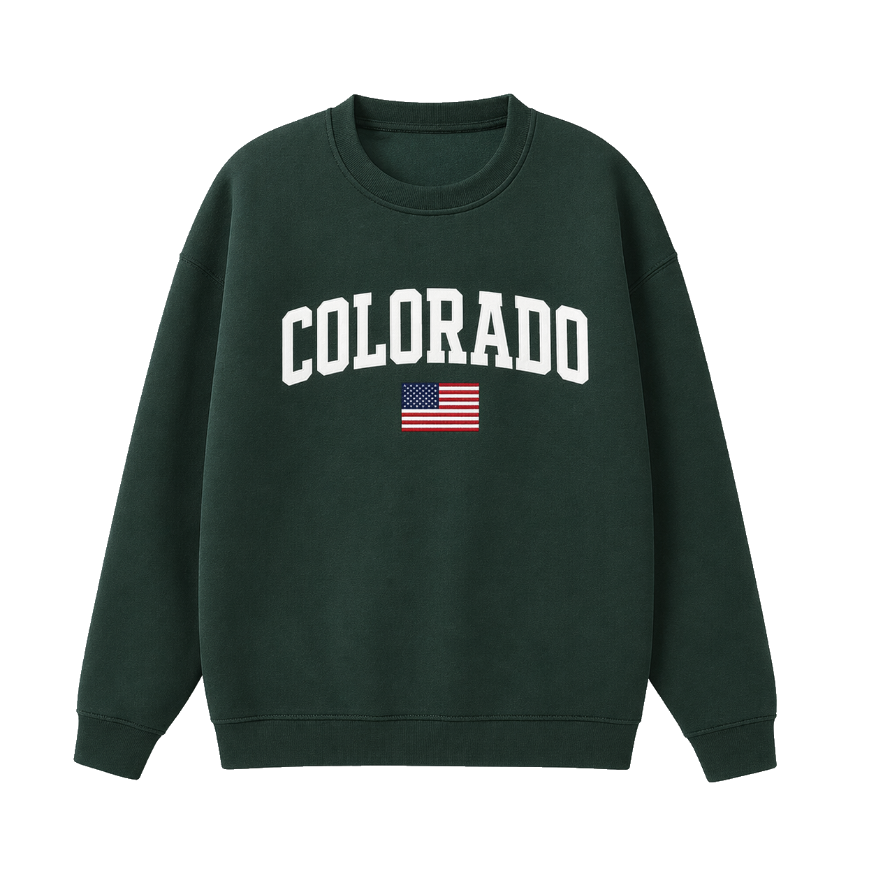 Collection 2 Colorado Essential Heavyweight Crewneck Sweatshirt - Dark Green front