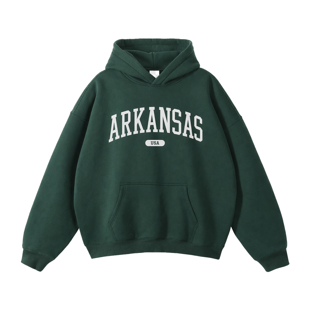 Collection 4 Arkansas Oversize Fleeced Hoodie - Eden Green front