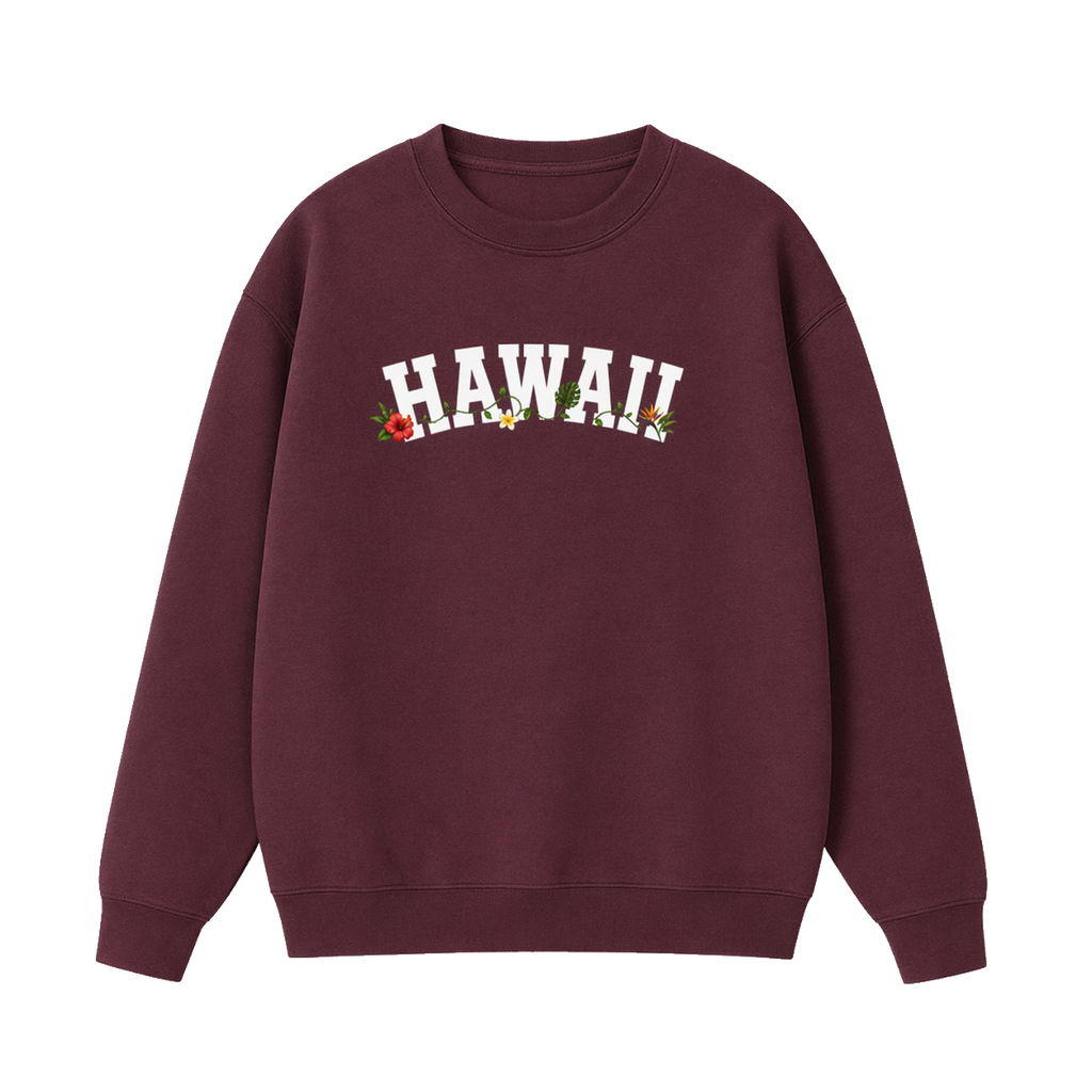 Collection 10 Hawaii Essential Heavyweight Crewneck Sweatshirt - Dull Red front