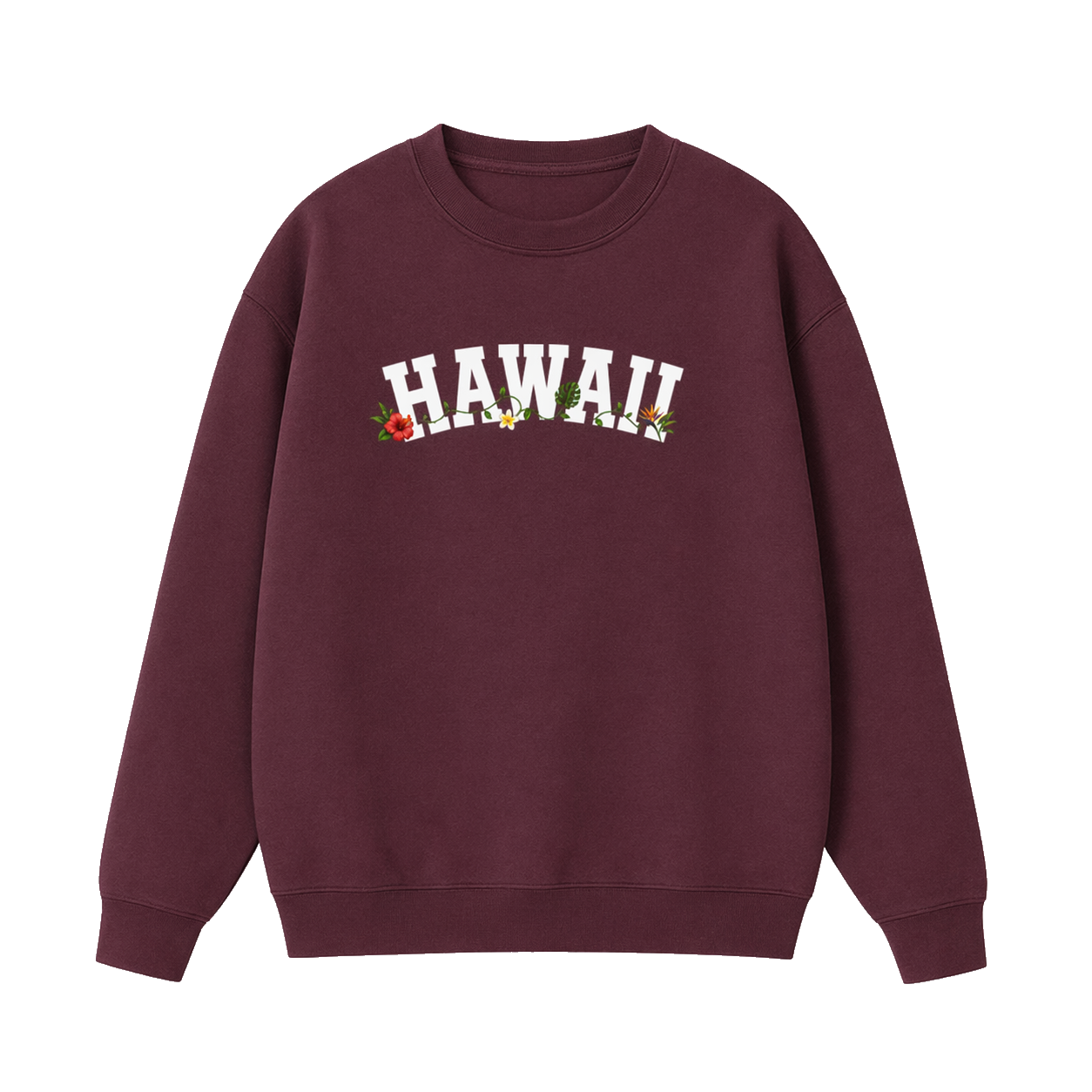 Collection 10 Hawaii Essential Heavyweight Crewneck Sweatshirt - Dull Red front