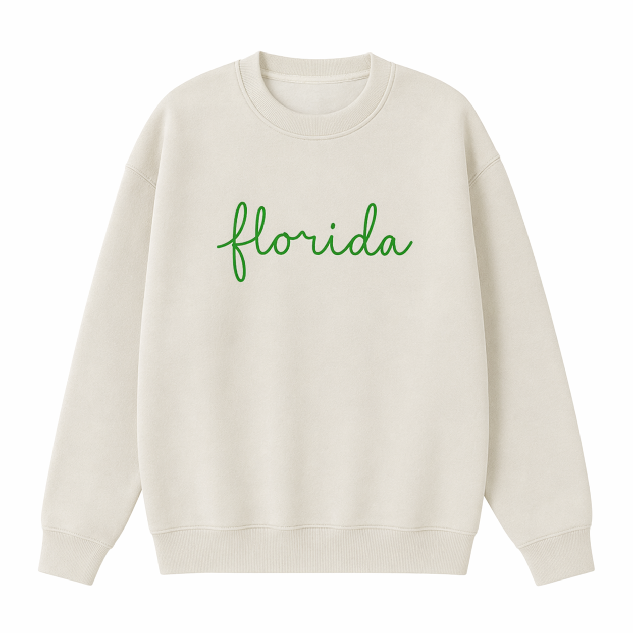 Collection 3 Florida Essential Heavyweight Crewneck Sweatshirt - Cream front