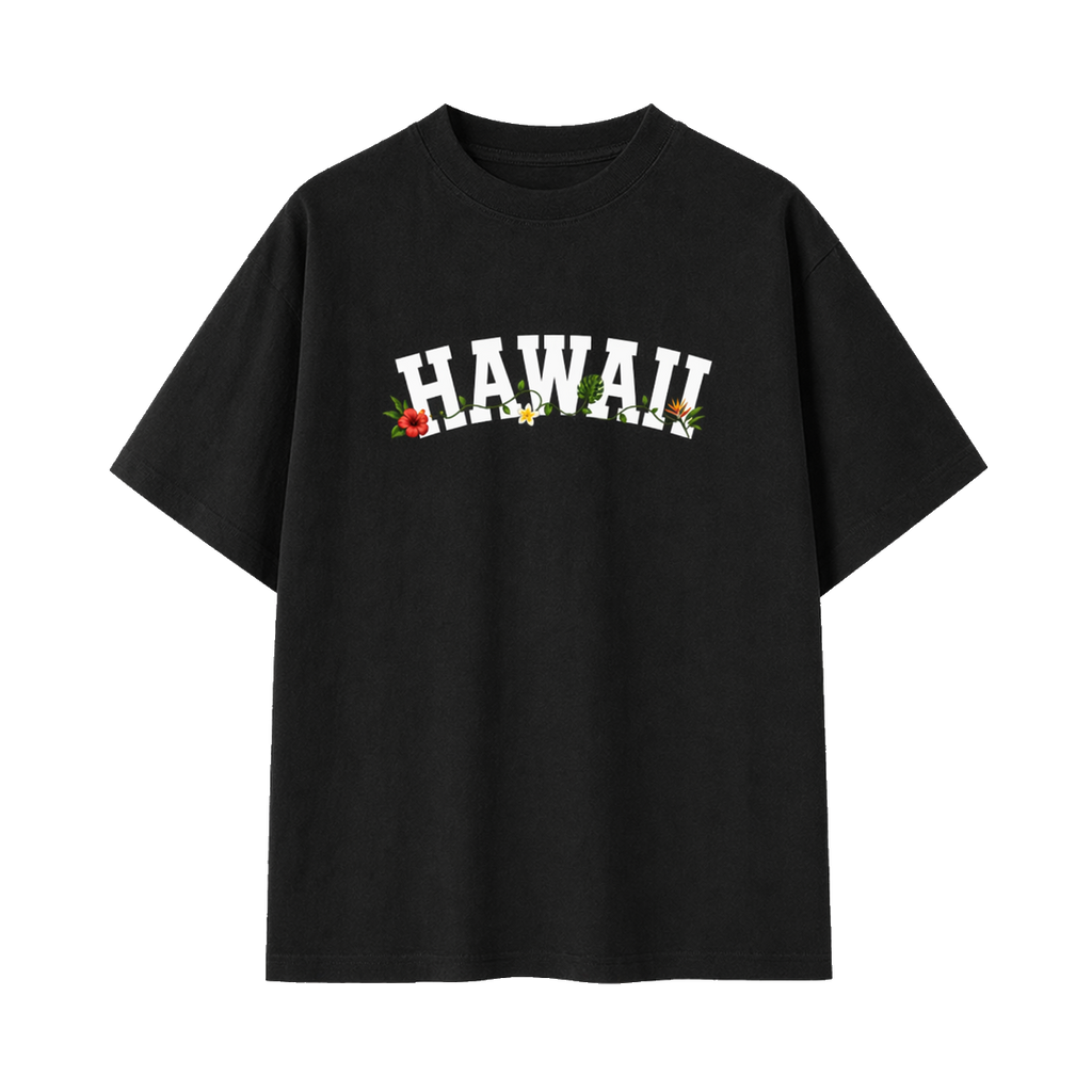 Collection 10 Hawaii Essential Cotton T-Shirt - Black front