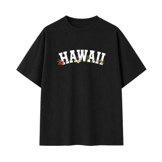 Collection 10 Hawaii Essential Cotton T-Shirt - Black front