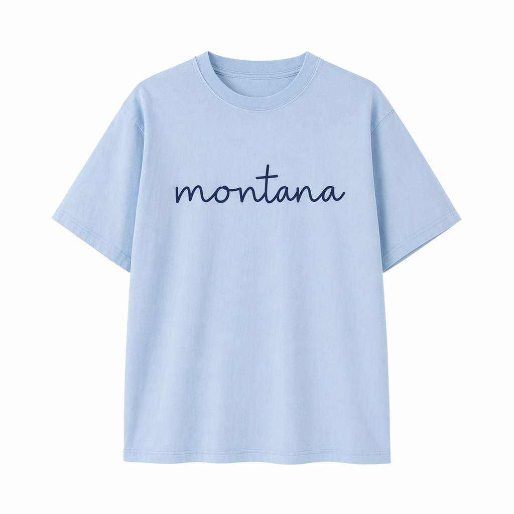 Collection 3 Montana Essential Cotton T-Shirt - Light Blue front