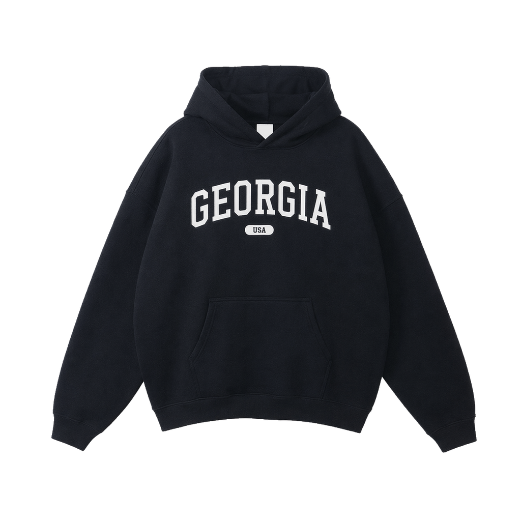Collection 4 Georgia Oversize Fleeced Hoodie - Black front