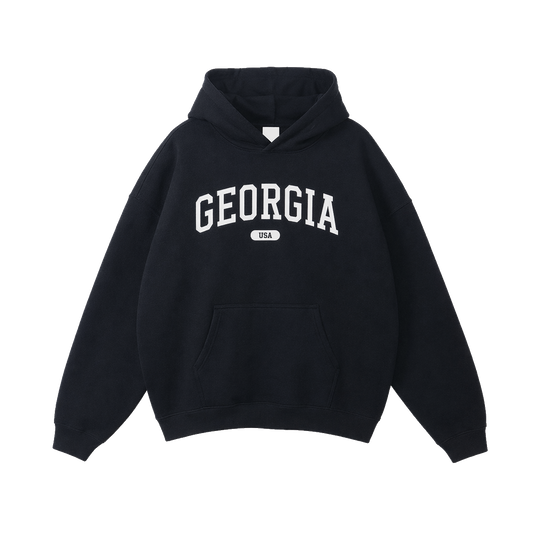 Collection 4 Georgia Oversize Fleeced Hoodie - Black front