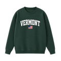 Collection 2 Vermont Essential Heavyweight Crewneck Sweatshirt - Dark Green front