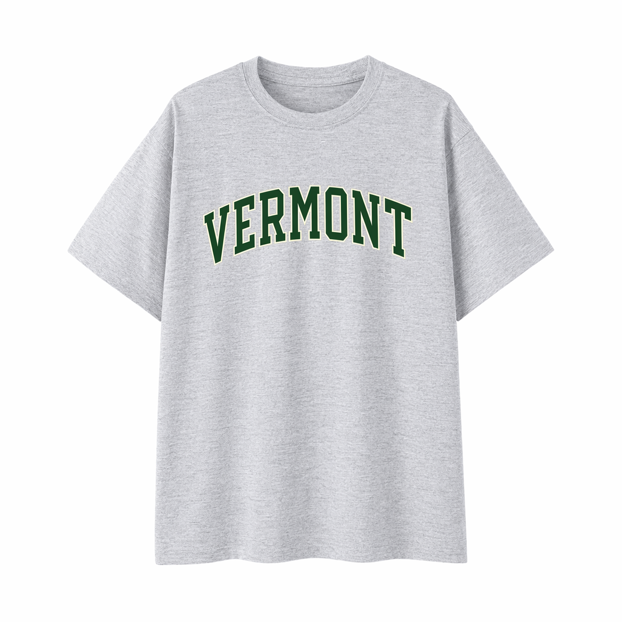 Collection 1 Vermont Essential Cotton T-Shirt - White Gray front