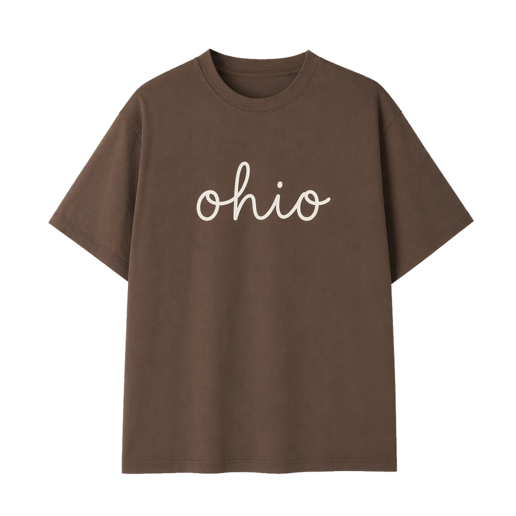 Collection 3 Ohio Essential Cotton T-Shirt - Coffee front