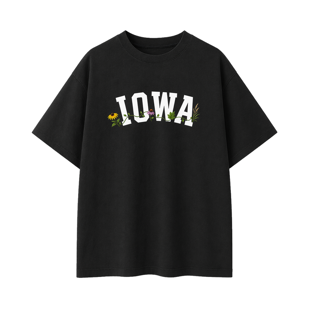 Collection 10 Iowa Essential Cotton T-Shirt - Black front
