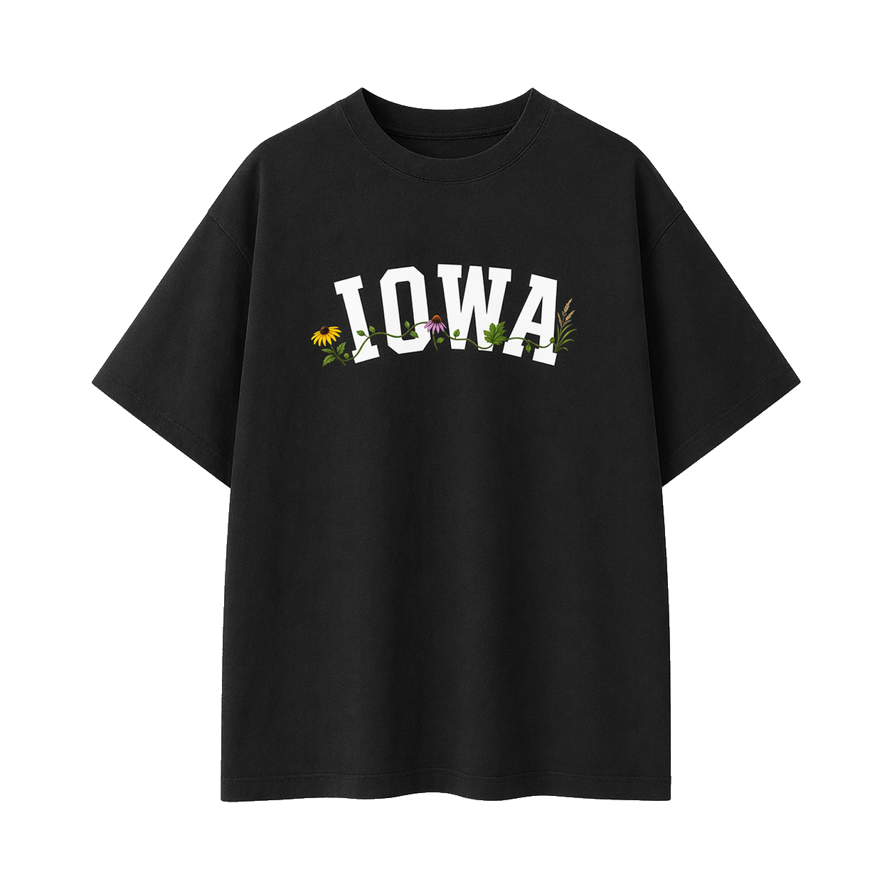 Collection 10 Iowa Essential Cotton T-Shirt - Black front