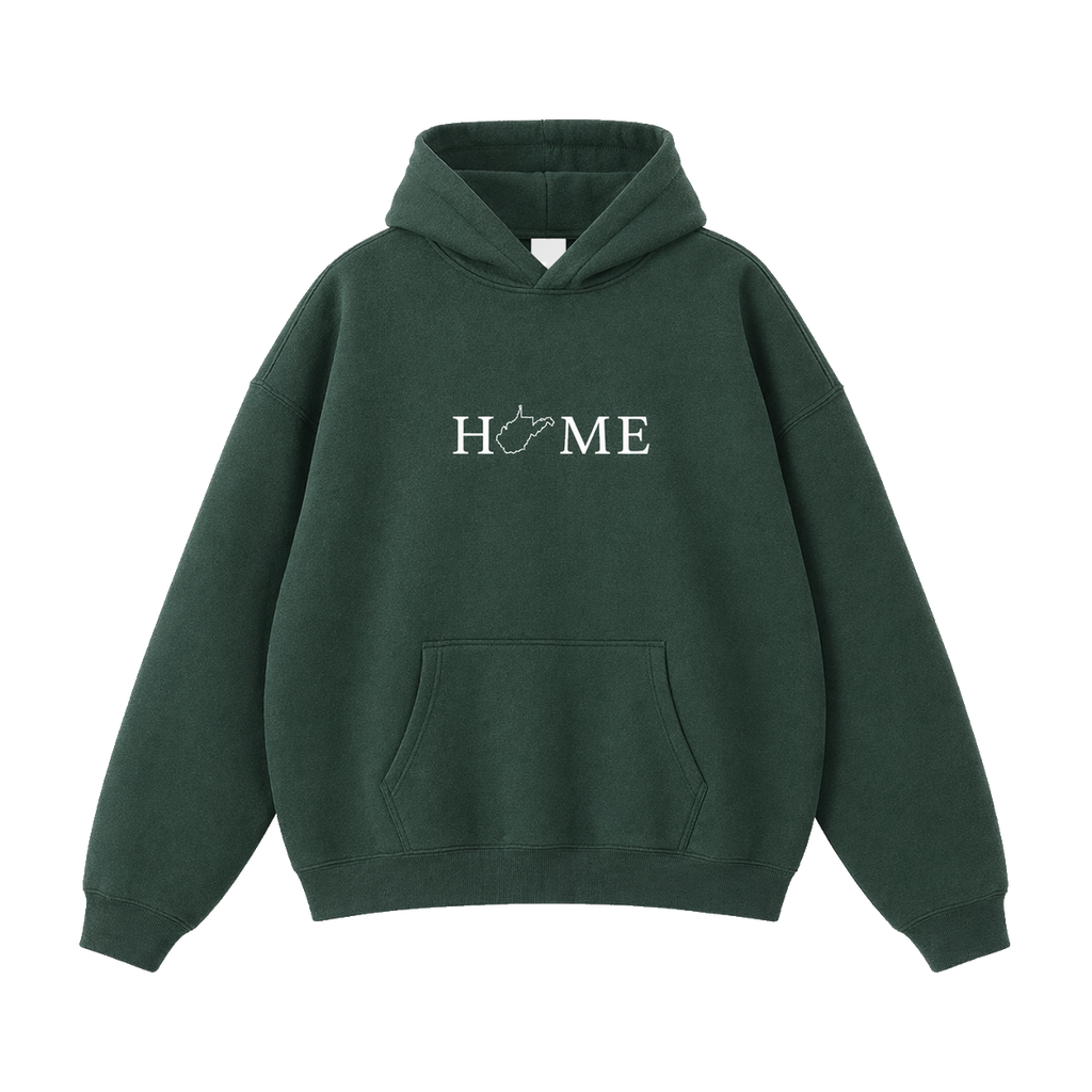 Collection 5 West Virginia Oversize Fleeced Hoodie - Eden Green front