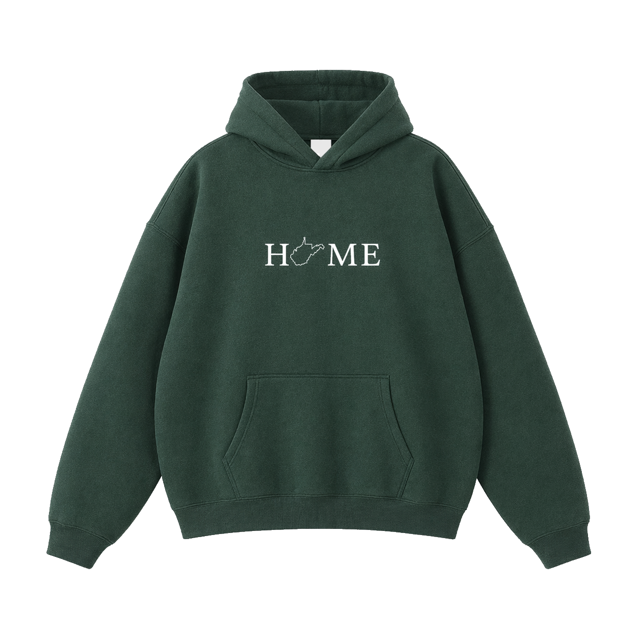 Collection 5 West Virginia Oversize Fleeced Hoodie - Eden Green front