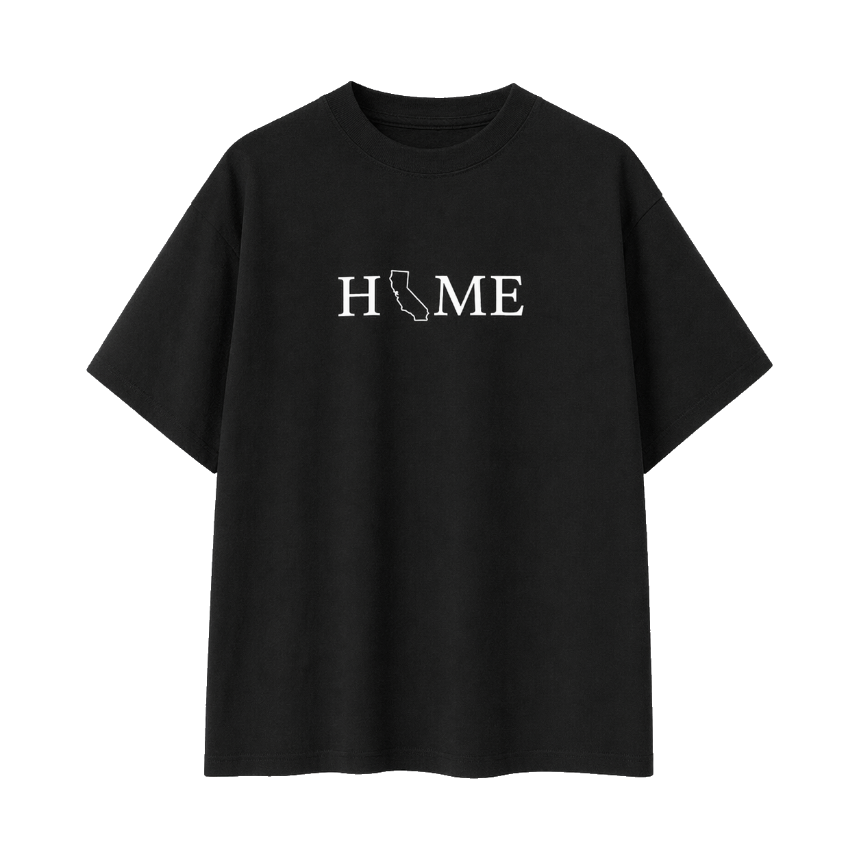 Collection 5 California Essential Cotton T-Shirt - Black front