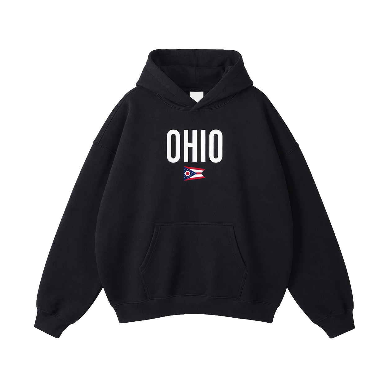 Collection 7 Ohio Oversize Fleeced Hoodie - Black front