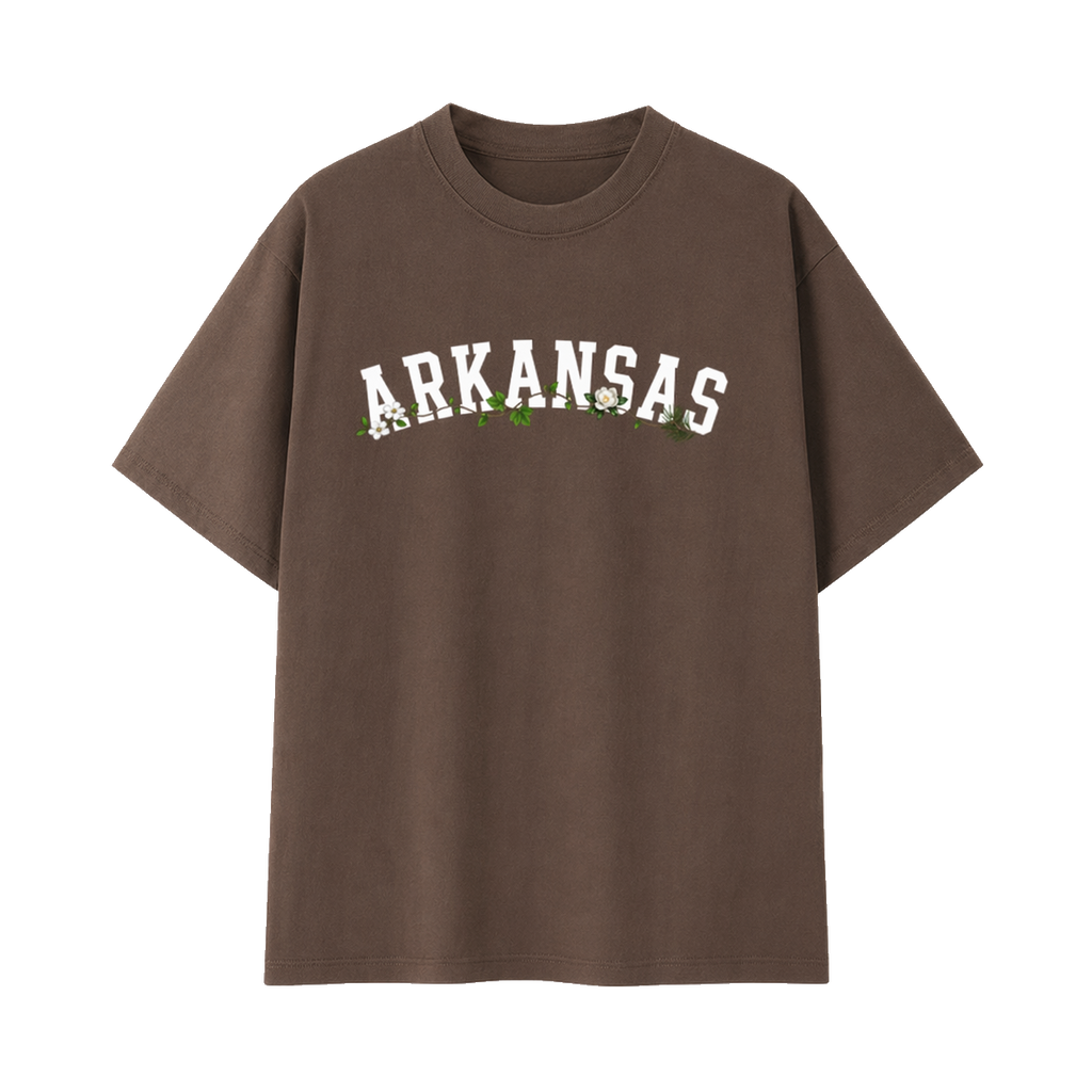 Collection 10 Arkansas Essential Cotton T-Shirt - Coffee front