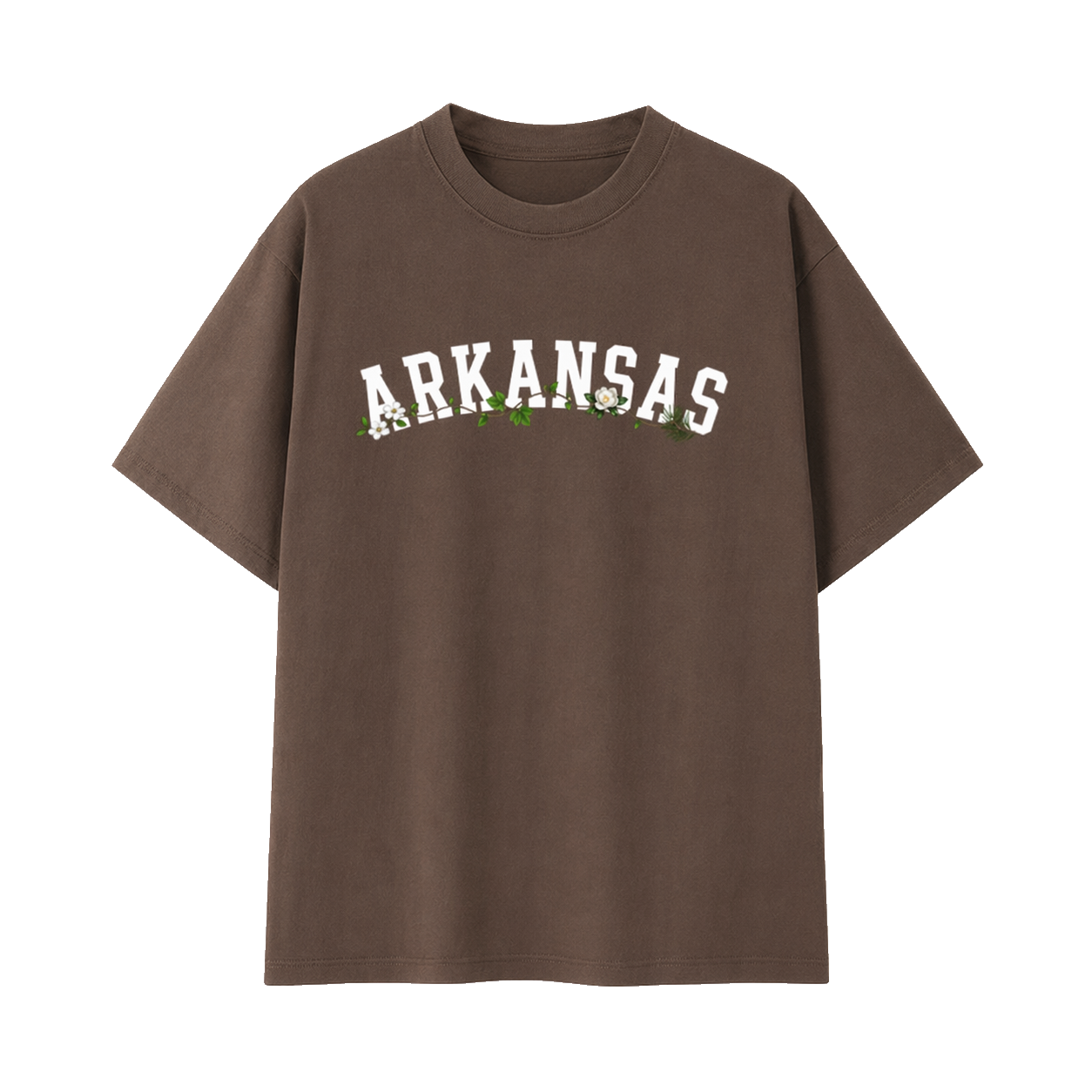 Collection 10 Arkansas Essential Cotton T-Shirt - Coffee front